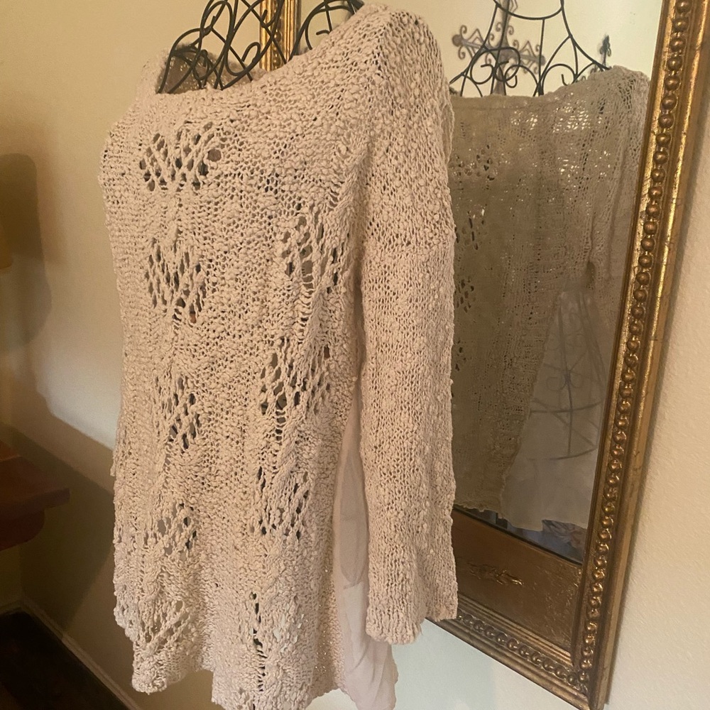 Elegant Cream Knit Sweater